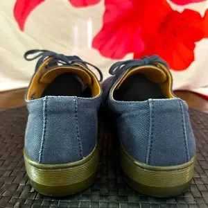Dr Doc Martens Delray Oxford Shoes Mens Sz 10US 43 EU Blue Canvas Dr Martens Mens Delray Oxford Shoes Navy Blue Canvas Twill  main image 2